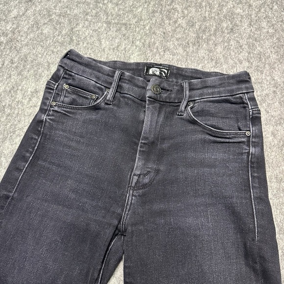 Mother High Waisted Looker Ankle Encounters at Night Slim Black Jeans - Size 25 - Picture 3 of 16